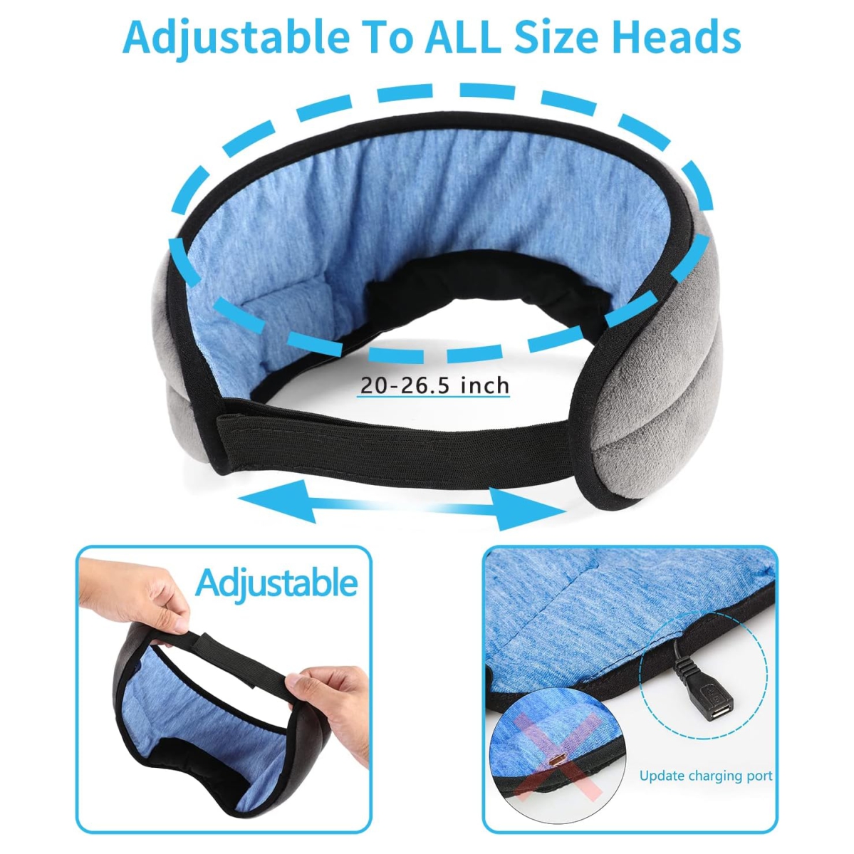 Banda Antifaz para Dormir con Bluetooth